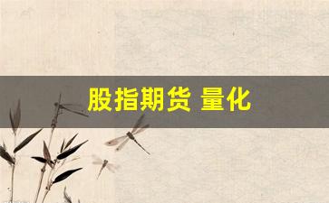股指期货 量化(股指期货量化交易)_https://www.xzdzcjn.com_深交所_第1张